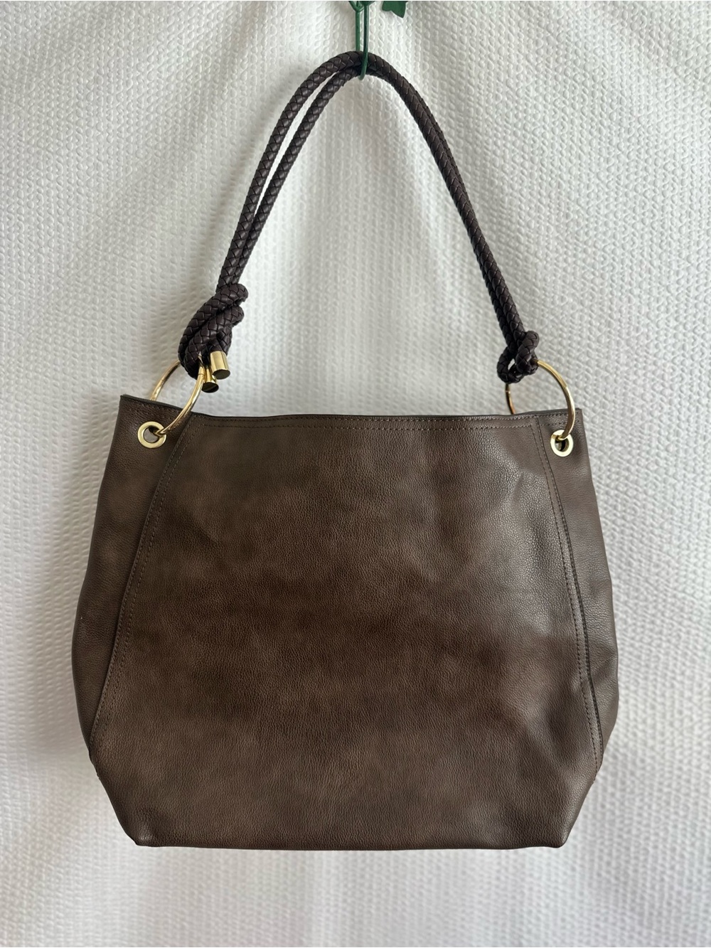 Charming Charlie Women’s Brown Braided Handle Shoulder Bag